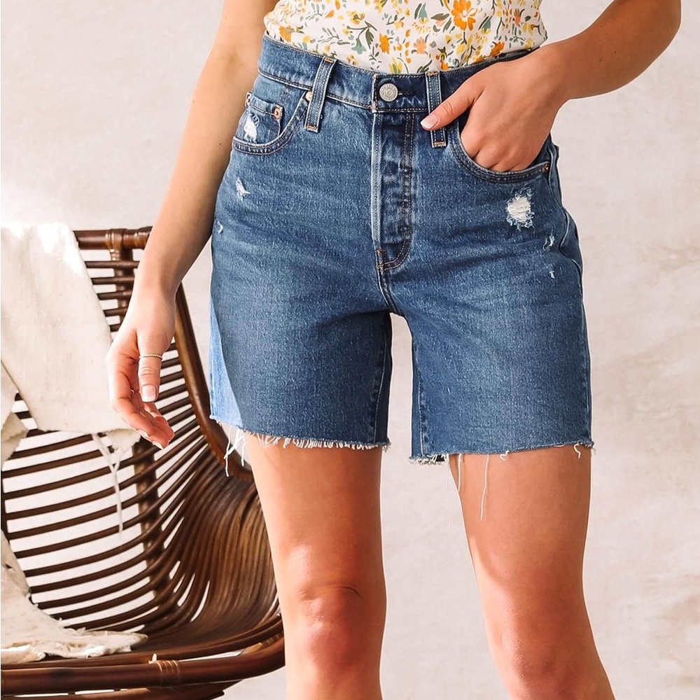 Levi's 501 Original Mid Thigh Short Charleston Picks W26